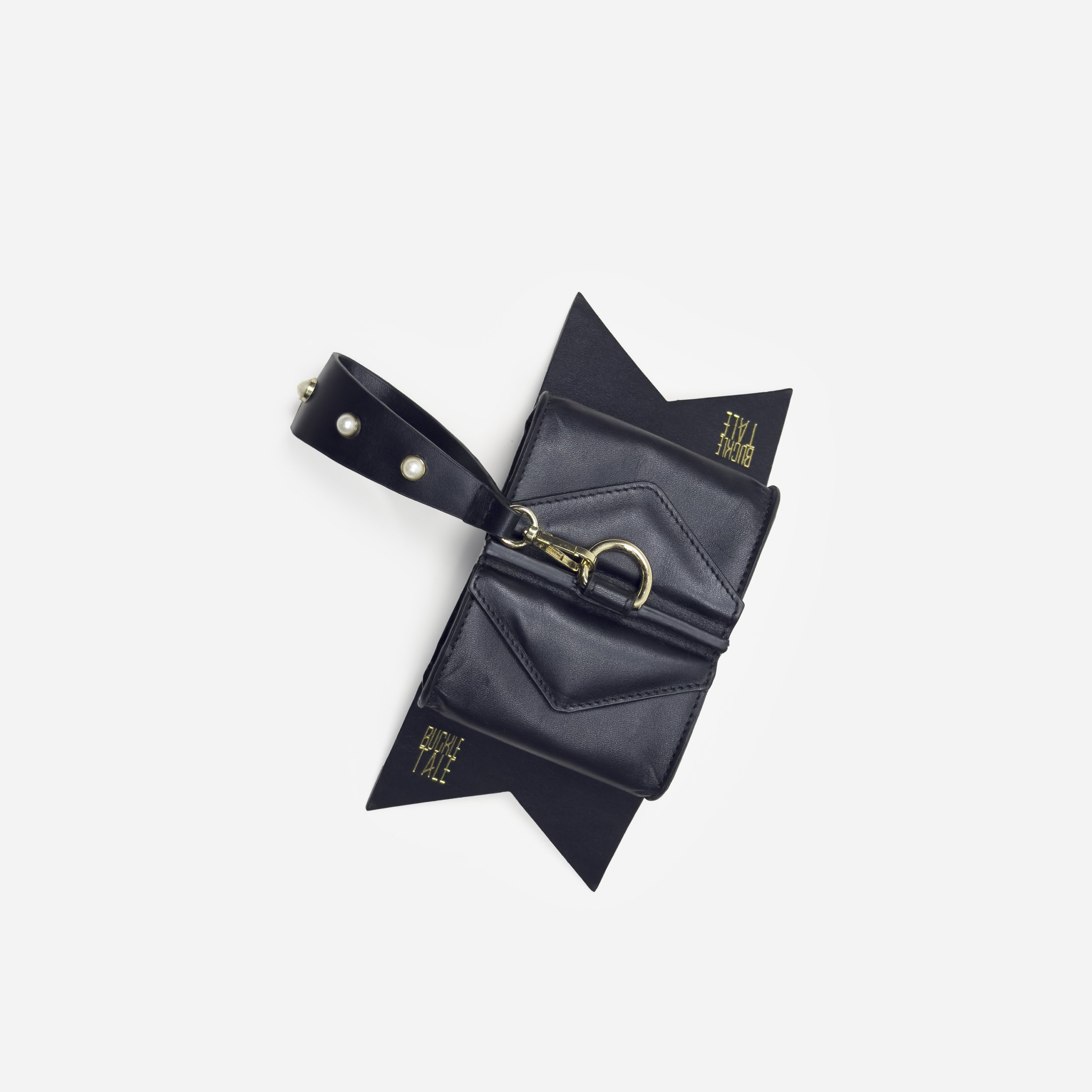 Mini Bow Bag : Black & Gold - Image 2