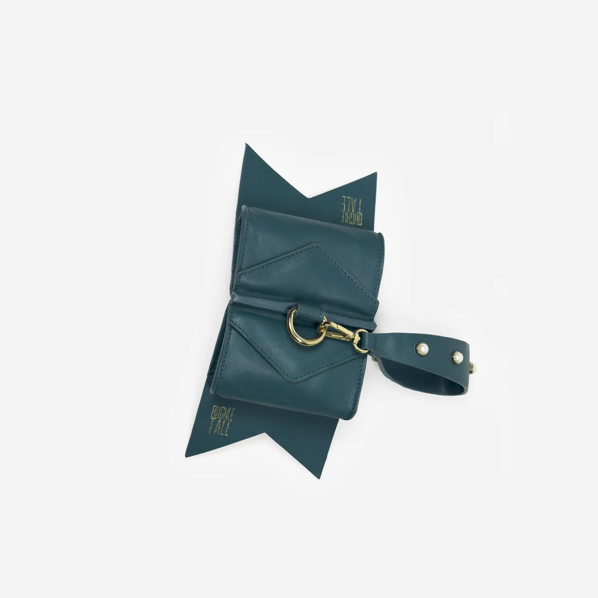 Mini Bow Bag : Emerald & Gold - Image 2