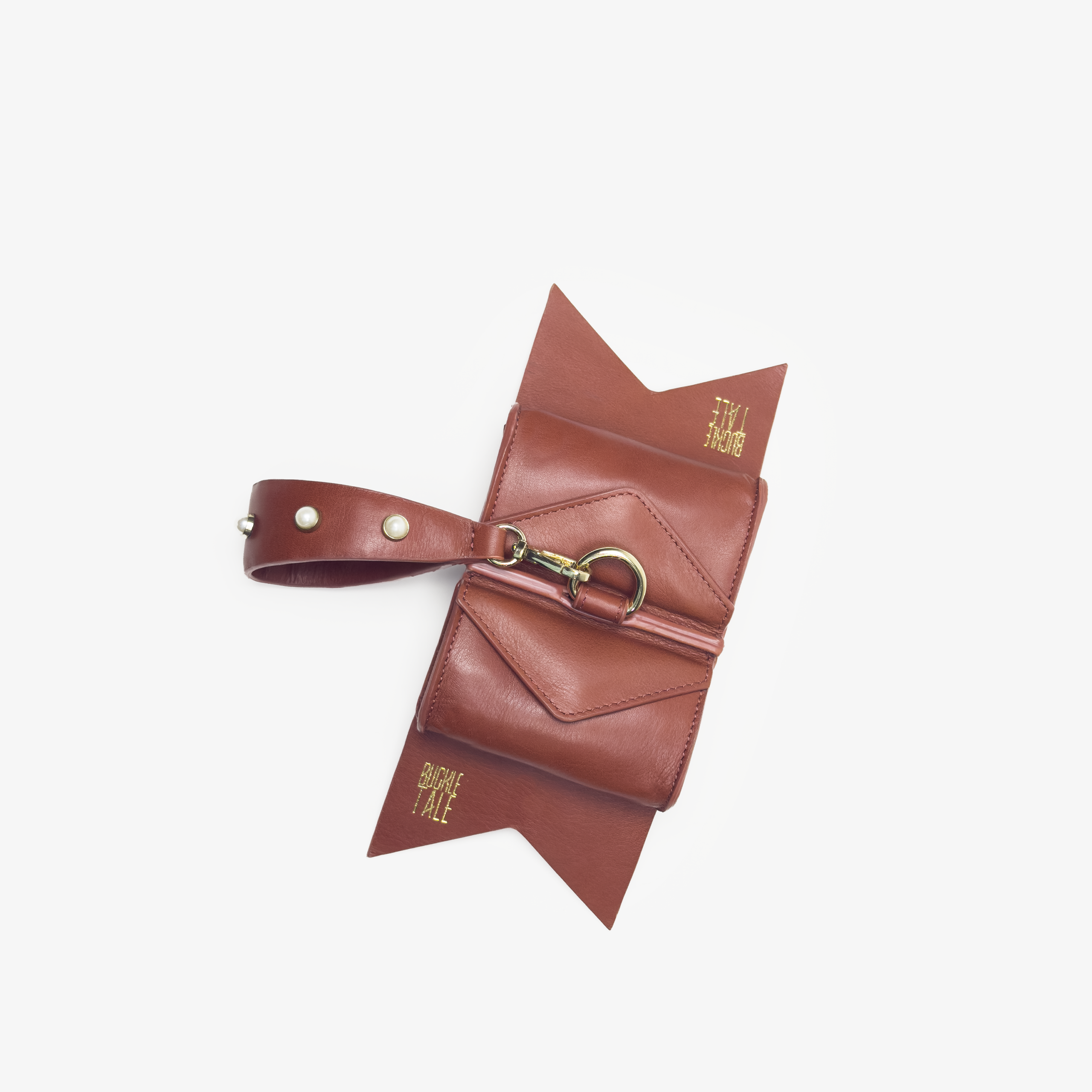 Mini Bow Bag : Rust & Gold - Image 2