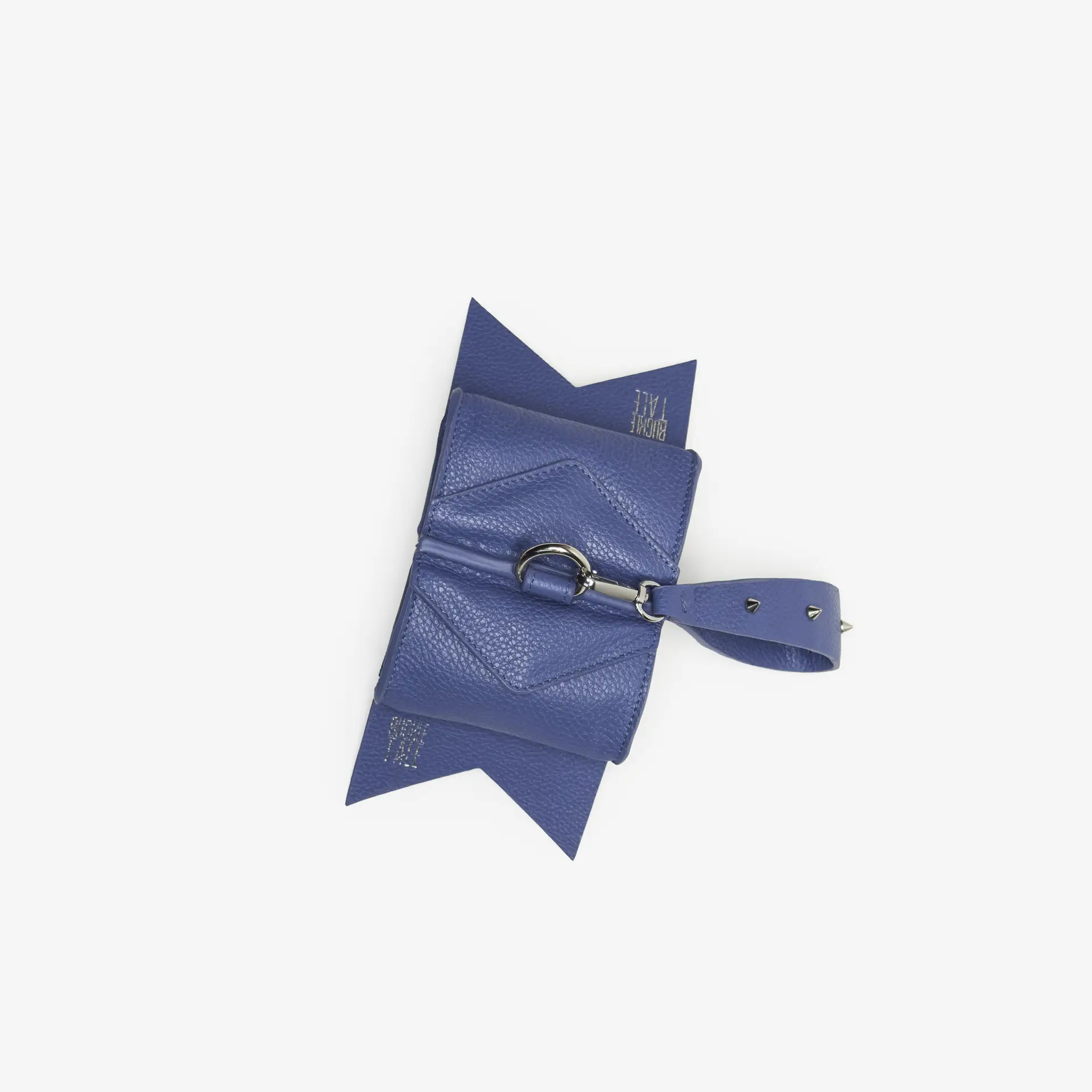 Mini Bow Bag : Steel Blue & Silver - Image 2