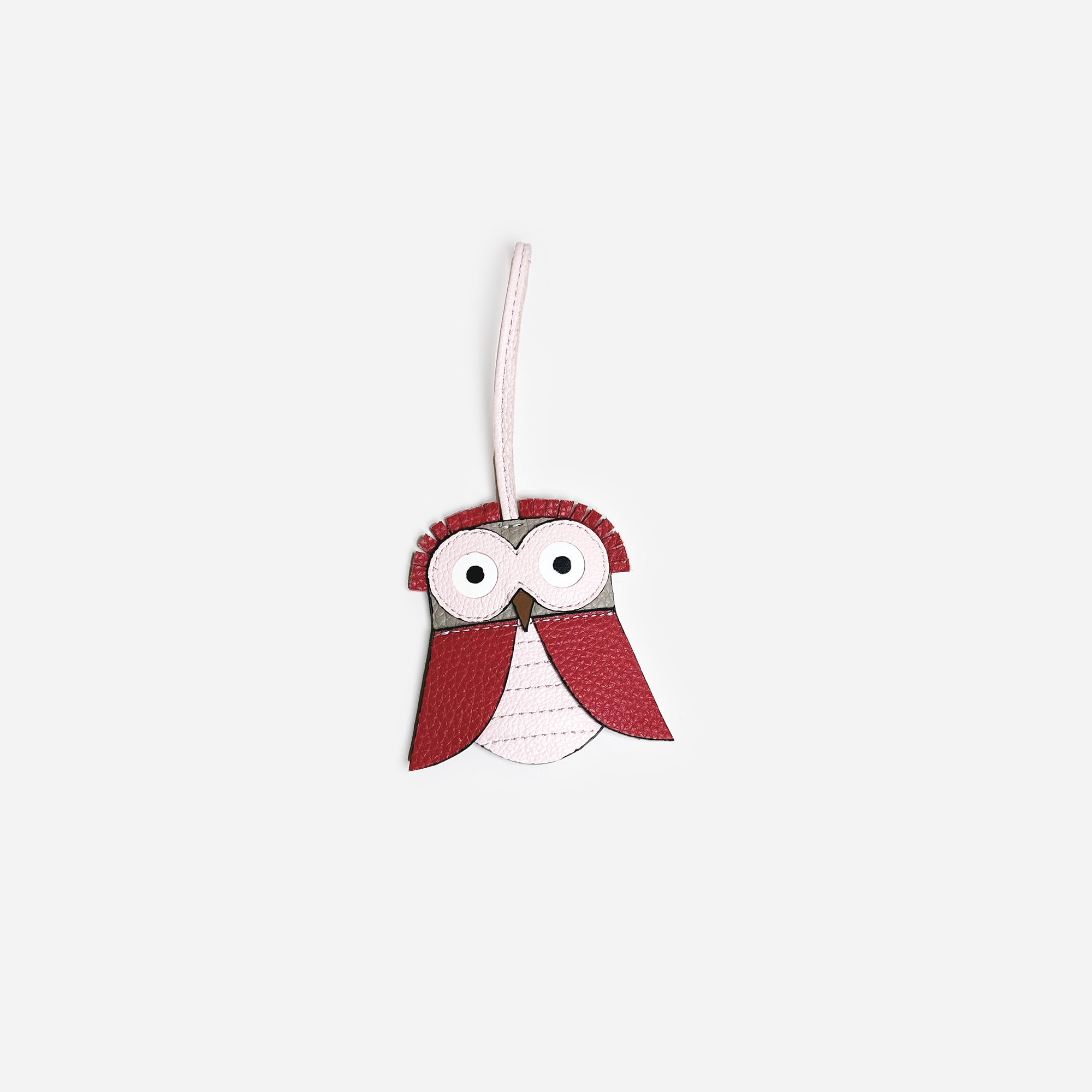Owl Bag Charm : Red